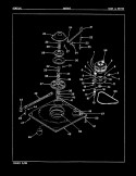 BASE & DRIVE (REV. E - H) Diagram and Parts List for AW20K2A  Admiral Washer