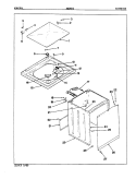 EXTERIOR (REV. A - D) Diagram and Parts List for AW26K3W  Admiral Washer