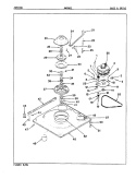 BASE & DRIVE (REV. A - D) Diagram and Parts List for AW26K3A  Admiral Washer