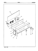 CONTROL PANEL (REV. A - D) Diagram and Parts List for AW26K3A  Admiral Washer