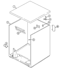 CABINET Diagram and Parts List for YG225LV  Magic Chef Dryer