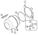 TUMBLER (BAx) Diagram and Parts List for LDGA100BAM  Admiral Dryer