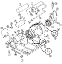 MOTOR & DRIVE (BAx) Diagram and Parts List for LDGA100BAM  Admiral Dryer