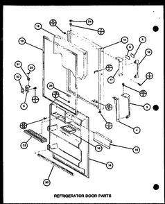 Refrigerator Door Parts (tm16h/p7711001w) (tm16h/p7711002w) (tr16h/p7711003w) (tr16h/p7711004w) (tm16h1/p7711027w) Diagram and Parts List for TM18H-P7711005W  Amana Refrigerator