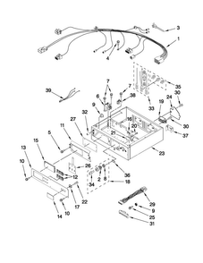Control Panel And Separator Parts Diagram and Parts List for MLE24PRAZW1  Maytag Dryer