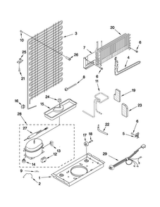 Unit Parts Diagram and Parts List for C8TXNWFXW00  Magic Chef Refrigerator