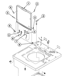 Lid Assy Diagram and Parts List for SWT820QN  Speed Queen Washer