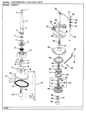 TRANSMISSION (REV. A - E) Diagram and Parts List for AW20L4WS  Admiral Washer
