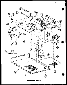 Interior Parts Diagram and Parts List for ML-3 P74502-1M Amana Microwave