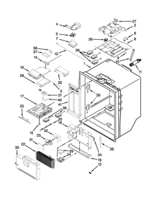 Refrigerator Liner Parts Diagram and Parts List for 7MF2976AEM02  Maytag Refrigerator