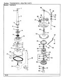 TRANSMISSION Diagram and Parts List for SAW25K3S  Maytag Washer