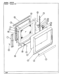 DOOR Diagram and Parts List for MA46G-14T  Admiral Microwave