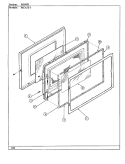 DOOR Diagram and Parts List for MEA5E-3  Maytag Microwave