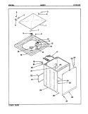 EXTERIOR (REV. A - D) Diagram and Parts List for AW25K3W  Admiral Washer