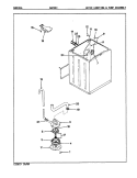 WATER CARRYING & PUMP ASSY. (REV. A - D) Diagram and Parts List for AW25K3A  Admiral Washer