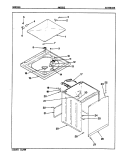 EXTERIOR (REV. E - J) Diagram and Parts List for AW25K3W  Admiral Washer