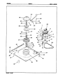 BASE & DRIVE (REV. E - J) Diagram and Parts List for AW25K3A  Admiral Washer