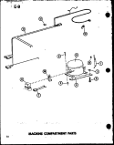 MACHINE COMPARTMENTS PARTS Diagram and Parts List for C10B-C P6033088W C Amana Freezer