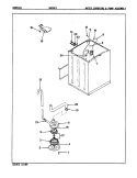 WATER CARRYING & PUMP ASSY. (REV. E - J) Diagram and Parts List for AW25K3A  Admiral Washer