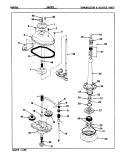 TRANSMISSION (REV. E - J) Diagram and Parts List for AW25K3A  Admiral Washer