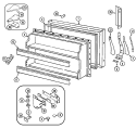 FREEZER DOOR Diagram and Parts List for GT19X93V  Admiral Refrigerator