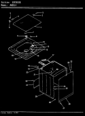 EXTERIOR (REV. E - F) Diagram and Parts List for AW20L4W  Admiral Washer
