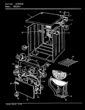 EXTERIOR (REV. A - D) Diagram and Parts List for ADE20L4W  Admiral Dryer