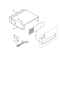 Top Grille And Unit Cover Parts Diagram and Parts List for JS48CXDBDB01  Jenn-Air Refrigerator