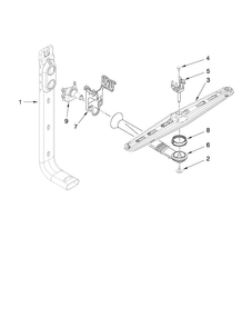 Upper Wash And Rinse Parts Diagram and Parts List for CDB7000AWW3  Magic Chef Dishwasher