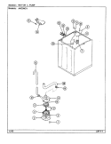 MOTOR & PUMP Diagram and Parts List for AW20M2V  Admiral Washer