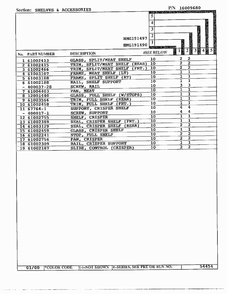 Shelves And Accessories Page 2 Diagram and Parts List for HMG191490  Admiral Refrigerator