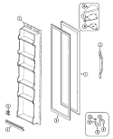 FREEZER DOOR Diagram and Parts List for GS20A83V  Maytag Refrigerator