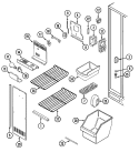 FREEZER COMPARTMENT Diagram and Parts List for GS20A83V  Maytag Refrigerator