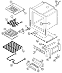 OVEN / BASE Diagram and Parts List for L3872XRA  Norge Range