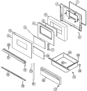 DOOR / DRAWER (SER. PRE. 21) Diagram and Parts List for CC3878VVV  Crosley Range