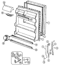 FRESH FOOD DOOR Diagram and Parts List for GT15A63A  Admiral Refrigerator