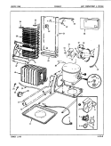 UNIT COMPARTMENT & SYSTEM Diagram and Parts List for PINS24F9 5L57B Admiral Refrigerator