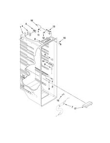 Refrigerator Liner Parts Diagram and Parts List for MSB27C2XAB00  Maytag Refrigerator