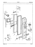 FREEZER DOOR Diagram and Parts List for PINS24F9A 5L57B Admiral Refrigerator
