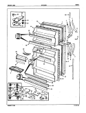 DOORS Diagram and Parts List for INT21D8A 5A77A Admiral Refrigerator