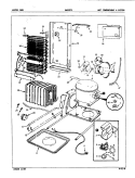 UNIT COMPARTMENT & SYSTEM Diagram and Parts List for BNS22F5 5L53A Maytag Refrigerator