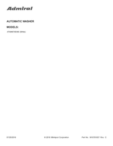 Cover Sheet Diagram and Parts List for ATW4675EW0  Admiral Washer