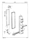 FREEZER DOOR Diagram and Parts List for BNS22F5A 5L53A Maytag Refrigerator