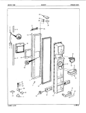FREEZER DOOR Diagram and Parts List for DNS22F9A 5L46B Admiral Refrigerator