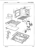 FREEZER COMPARTMENT Diagram and Parts List for DNT18F9A 7B01A Admiral Refrigerator