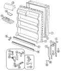 FRESH FOOD DOOR Diagram and Parts List for GT23A8XA  Maytag Refrigerator