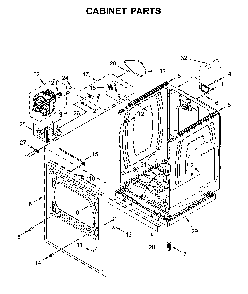 Cabinet parts Diagram and Parts List for MGD7230HC0  Maytag Dryer