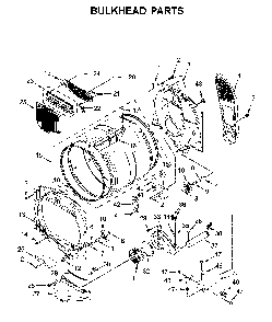 Bulkhead parts Diagram and Parts List for MGD6230RHW0  Maytag Dryer