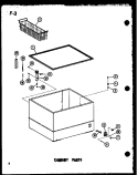 CABINET PARTS Diagram and Parts List for CD-10B P6033092W Amana Freezer