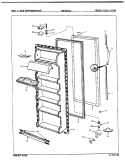 FRESH FOOD DOOR Diagram and Parts List for NNS228JA 8L37A Maytag Refrigerator